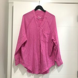 Aerie Fuchsia Button Down Shirt